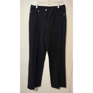 Rafaella | Women's Black Pin Striped Dress Pants Size 8